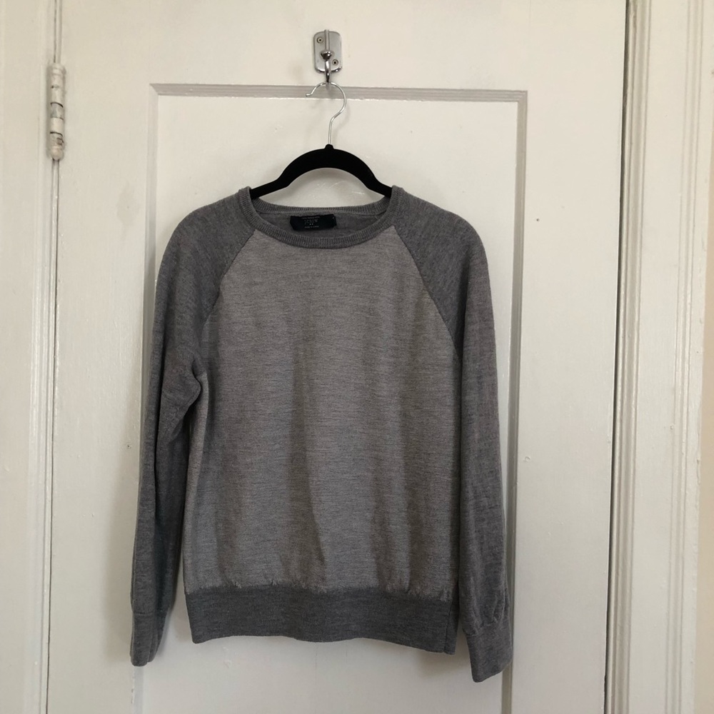 J. Crew Merino Wool Sweater in Gray